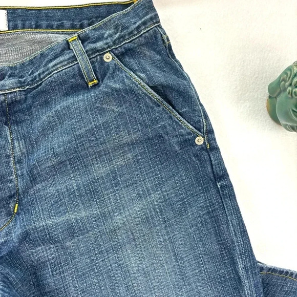 Paper Denim & Cloth Med Wash Boyfriend Style Straight Leg Lowrise Jeans Size 36 - Picture 6 of 15